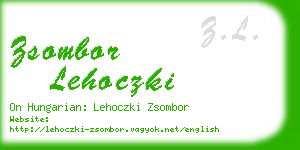 zsombor lehoczki business card